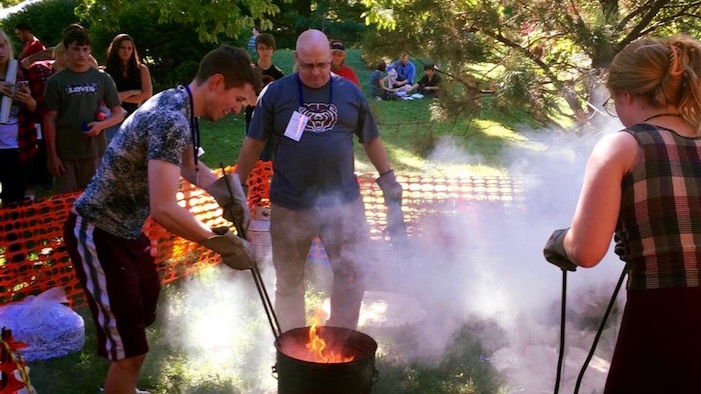 Raku firing demonstration