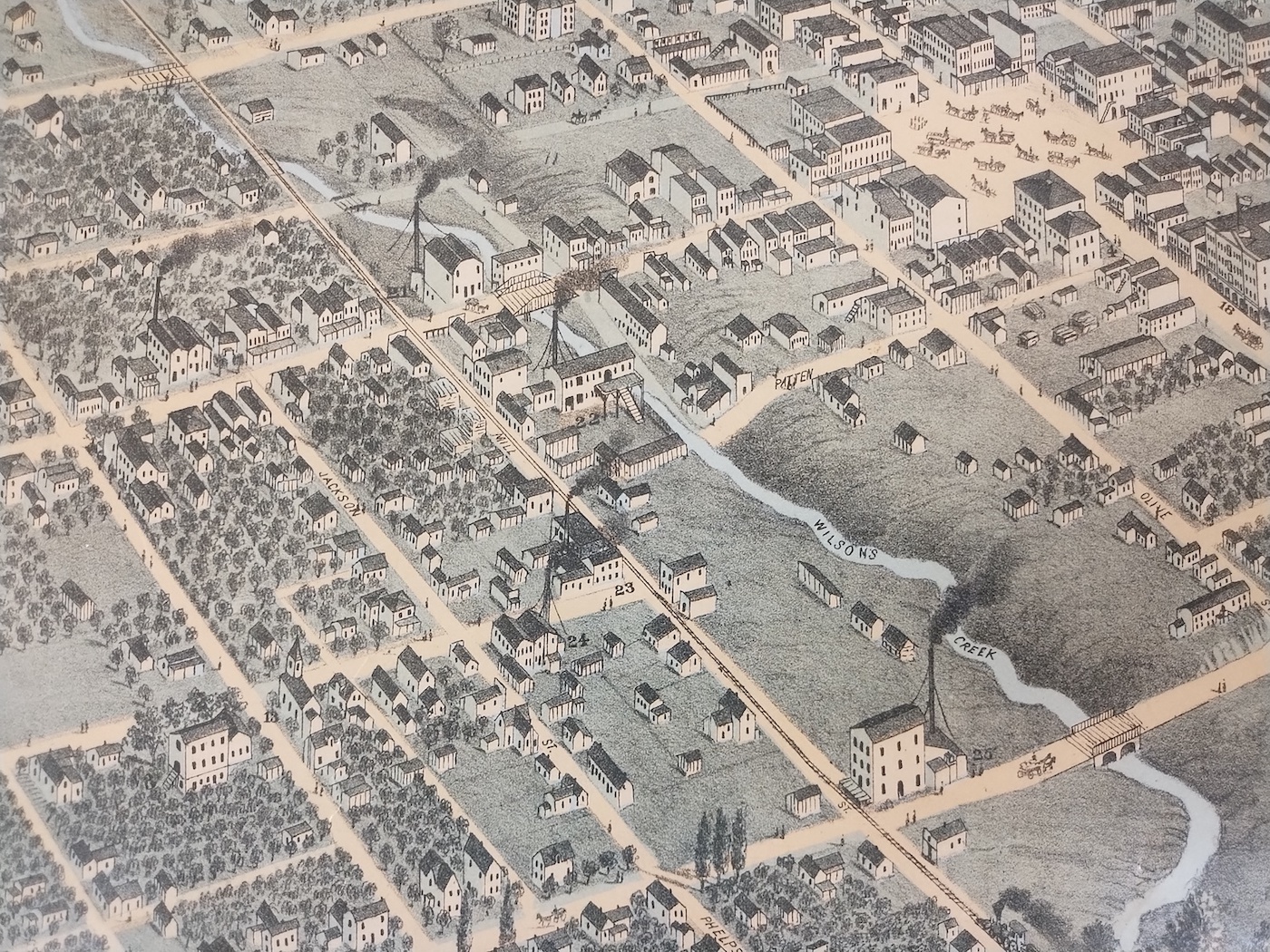 Detail from 1872 Birds Eye View